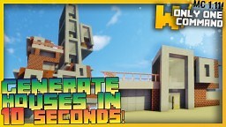 Modern House Generator with only two command block Minecraft Map
