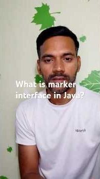 What is a Marker Interface in Java? | Interview Question