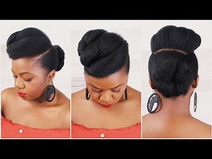 Simple & easy natural hairstyles on natural hair