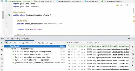 Spring Data JPA Repository Testing using Spring Boot @DataJpaTest