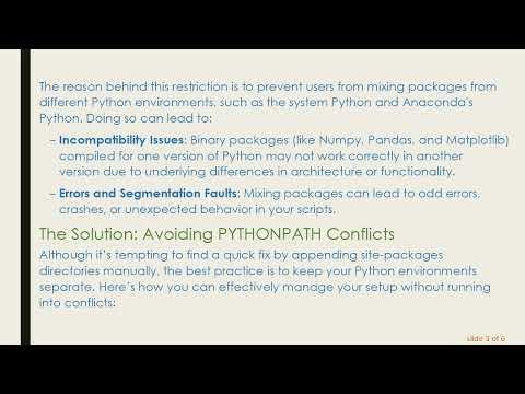Resolving the PYTHONPATH Issue in Spyder