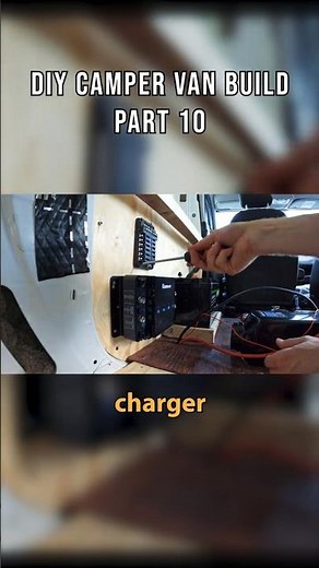 PART 10 | How to install leisure battery, charger & fuse box [DIY Micro Camper Build] #vanbuild