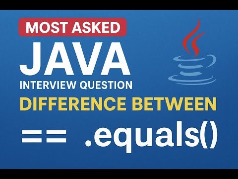 Difference Between == and equals() in Java | Most Asked Interview Question #learnjava #javaedition