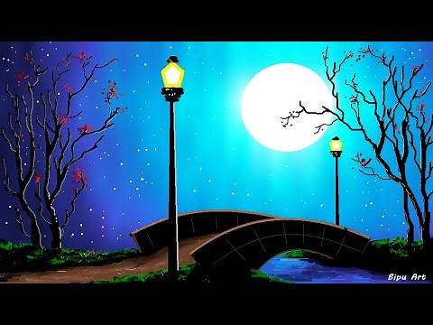 How to Draw - in computer| microsoft paint tutorial | ms paint | computer drawing | scenery drawing