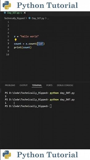 Python's Count Function In 60 Seconds | Python Tutorial