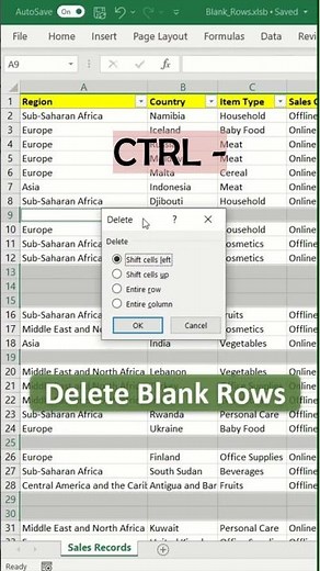 How to Delete Blank Rows in MS Excel | Excel Data Cleanup