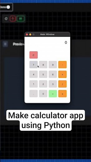 Create calculator app using Python and Customtk #customtk #pyuibuilder