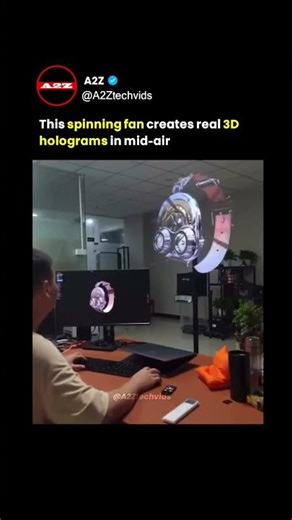 This Fan Hologram Creates Realistic 3D Visuals That Float in Mid-Air!