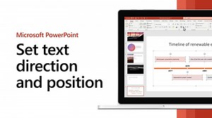 Set text direction and position in a shape or text box in PowerPoint