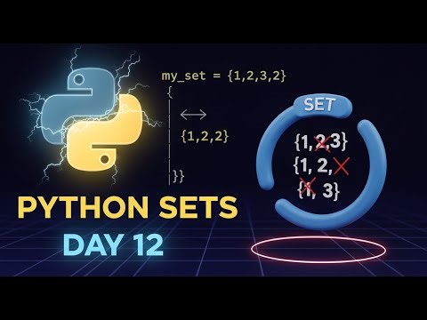 Python Sets Tutorial | Day 12 | | #python