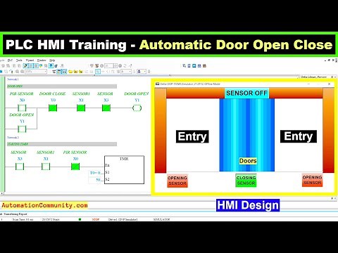 PLC HMI Training Video for Automatic Door Open and Close System