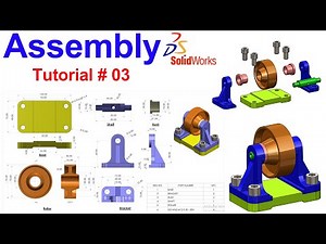 SolidWorks Assembly Drawing Tutorial for Beginners | Belt Roller Support Assembly.