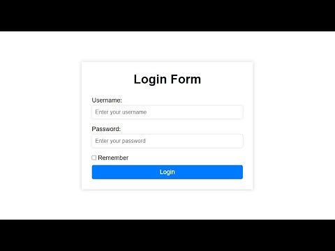 How to Create a Simple Login Form in HTML and CSS | Login Page Design