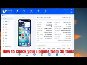 How to check your i phone from 3u tools