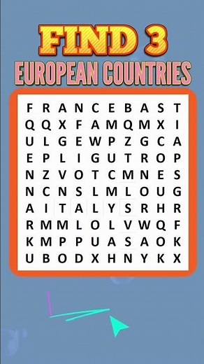Word Search Puzzle Challenge! 🧩 European Countries Edition!