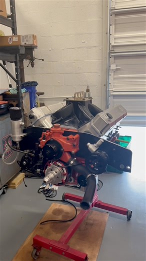 Part 6 of our 440/505 Big Block Mopar engine build! Cylinder heads and all the valvetrain installed next. We will be installing it back in the car today! Follow to hear this engine finally fire up and make some noise!! #mopar #dodge #plymouth #engine #project #mechanic #moparornocar #bigblock #projectcar #dinosaurengine | Schober Motorsports