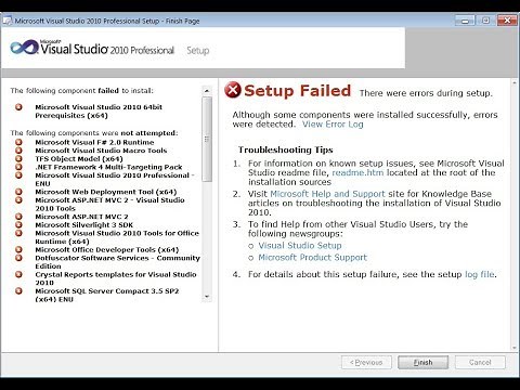 How to fix Visual Studio 2010 Installetion Error