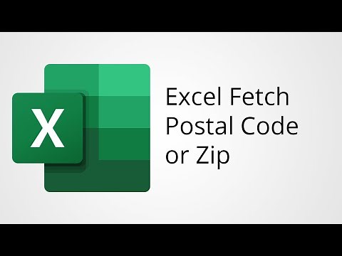Excel Get Postal Code or Zip Code for Address