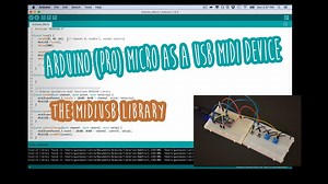 Arduino (Pro) micro as a USB-MIDI device (MIDIUSB library) – and change its name to whatever you wan – The Nerd Musician