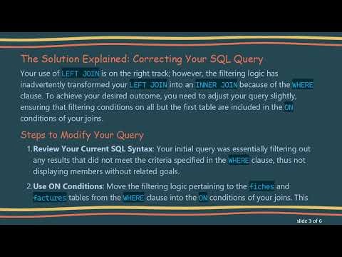 How to Use LEFT JOIN Effectively to Retrieve All Records in SQL