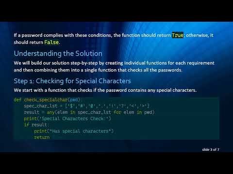 Creating a Python Function to Validate Passwords: Length and Special Characters