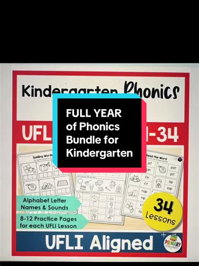 Looking for fun phonics activities for kindergarten? This year long kindergarten bundle has fun activities for learning letters and sounds based on a science of reading. There are multiple activities for each letter to make teaching letters and sounds easy & fun! this bundle has all you need for learning phonics sounds for kids. Students will decode and encode (read and spell) CVC words in this kids workbook activity. l these abc phonics for kids learning worksheets follow the UFLI scope and seq