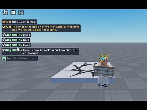 How to make a Custom Chat with Commands Panel | Roblox Studio