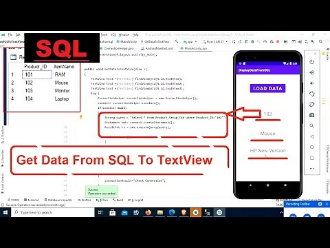 Android Tutorial | Display Data From SQL To TextView in Android | swift learn