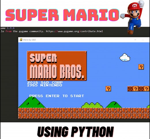 Make Super Mario Game using Python. -
