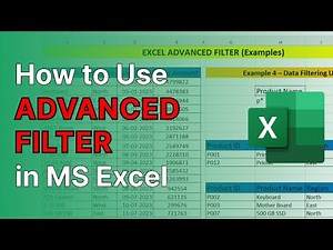 Advanced Filter in Excel | How to use Advanced Filter in MS Excel | Excel Advanced Filter