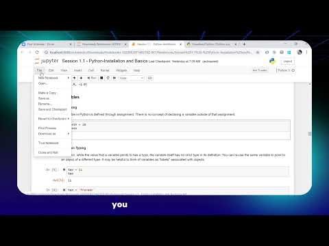 Jupyter Notebook | Python Basics Series #skillupwithsachin #ideas #python