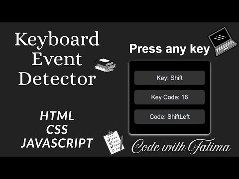 Keyboard Event Detector using HTML, CSS & JavaScript | Detect Key Press in Real-Time