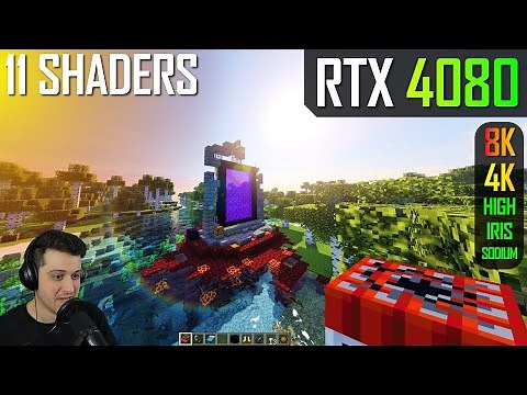 RTX 4080 - Minecraft Java Edition + Shaders (at 4K and 8K)