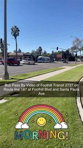 Bus Pass By Video of Foothill Transit 2737 on Route line 187 at Foothill Blvd and Santa Paula Ave