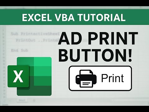 how to add print button in excel | How do I add a print option in Excel? | VBA Code | Technical Host