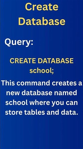 Create Database Query |Sql | Part 10 | #sql #database #queries