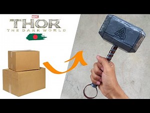 How to make Thor Hammer (Mjolnir) | Cardboard | Artfiber