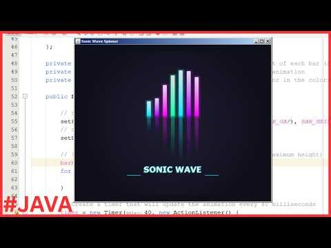 Java - How to Create Sonic Waves Animations With Reflection Effects in Java NetBeans [ With Code ]