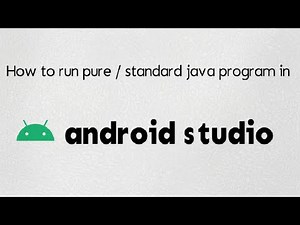 How to Run Pure / Standard Java Program in Android Studio
