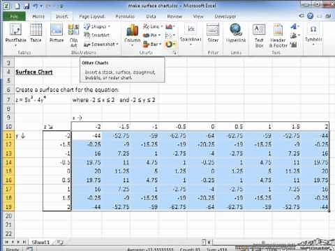 3D Plots in Excel