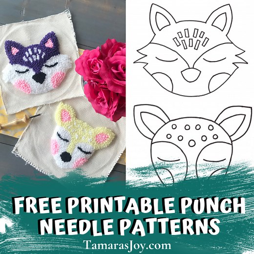 FREE PRINTABLE PUNCH NEEDLE PATTERNS – Tamaras Joy