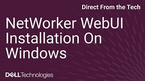 How to Install NetWorker Management Web UI (NWUI) on Windows