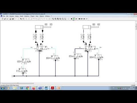 pneumatique le cycle carré A- B- A+B+ ;A+ B+A-B- ;A-B+A+B - https://youtu.be/Ioo4et7OHJk