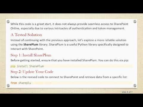 Connecting to SharePoint Online Using Python