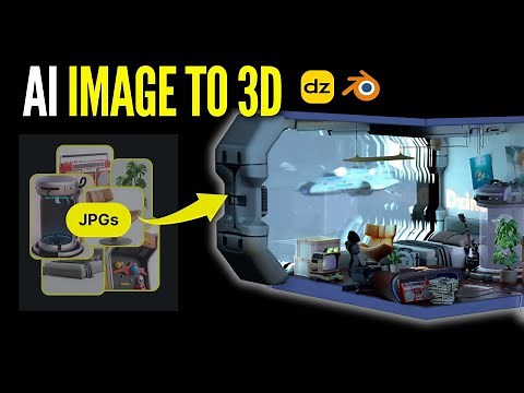 Turn 2D Image into 3D Model with AI | From Dzine AI to Blender Tutorial
