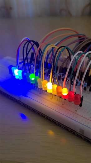 16LED waves using PCA9685 #arduino #arduinoproject #electrician #diy #led #craft #pwm #colorful