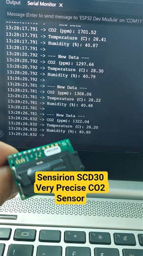 Sensirion SCD30 Very Precise CO2 Sensor Testing with ESP32
