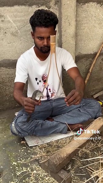 How Villagers Create EkTara from Coconut Shells