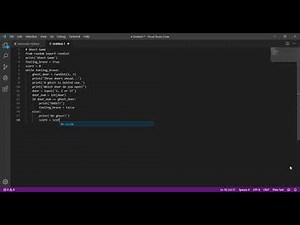 How to code a simple python game(using vscode)