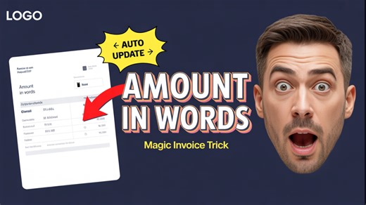 How to convert numbers" **in words** in Microsoft Word — and make it **update automatically** whenever the numeric amount changes. Perfect for invoices, receipts and billing templates. This quick tutorial shows a simple, reliable method (using a bookmark linked field or the tiny macro method) so your "Amount in words" always stays correct. ✔️ Works for MS Word (Windows & Mac) ✔️ Great for invoices, pro-formas and billing templates ✔️ No complex add-ins — step-by-step, fast 00:00 – Introduction 0
